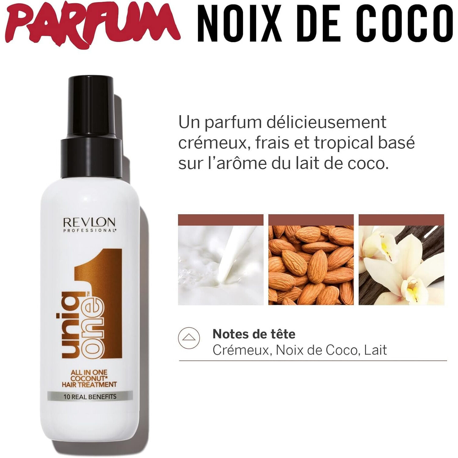 UNIQONE™ - Masque spray Sans Rinçage 10 Bienfaits Coco 150 ml