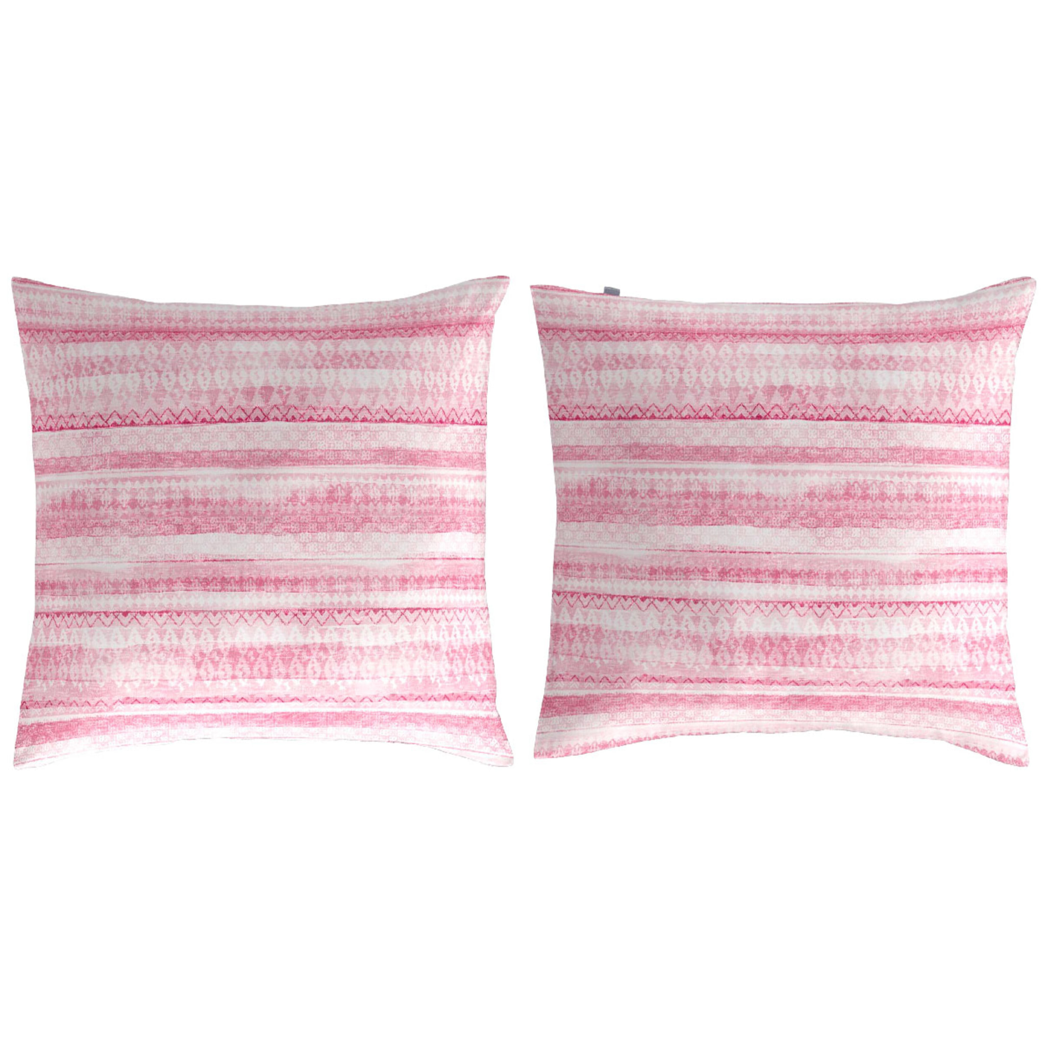 2 Taies d'oreiller en coton 65x65 cm TRIBE B