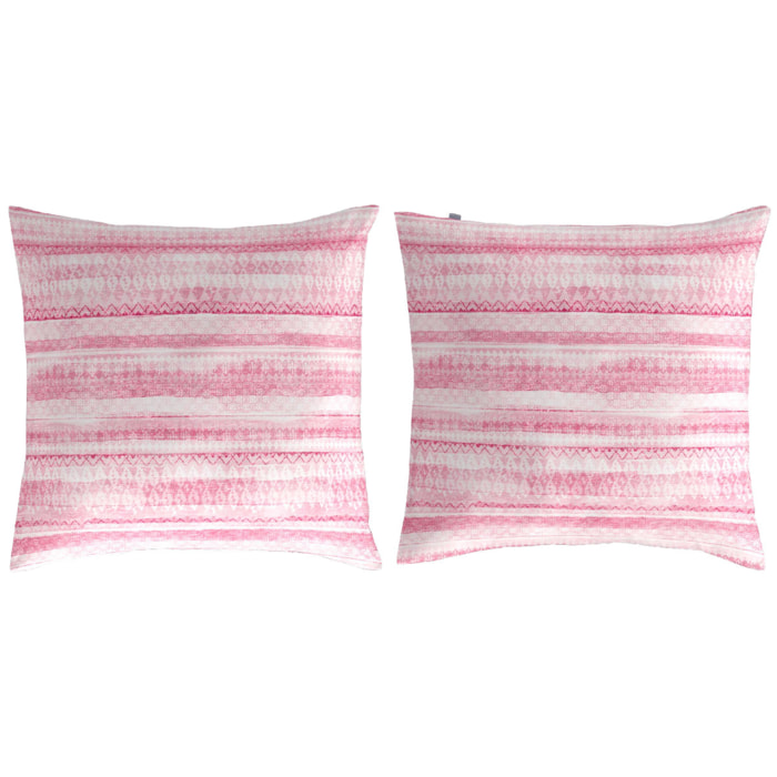 2 Taies d'oreiller en coton 65x65 cm TRIBE B