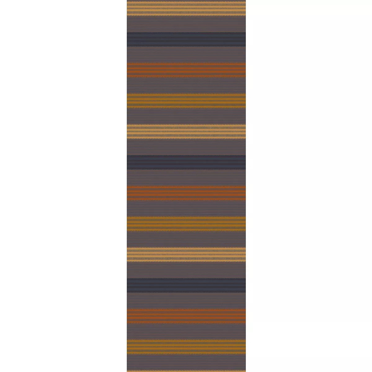 Chemin de table pur coton motif jacquard brun marron Mille bambous onyx