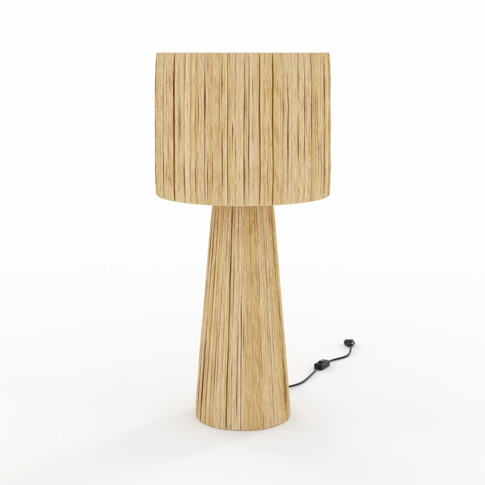 Grande lampe en feuille de palmier - Soléa