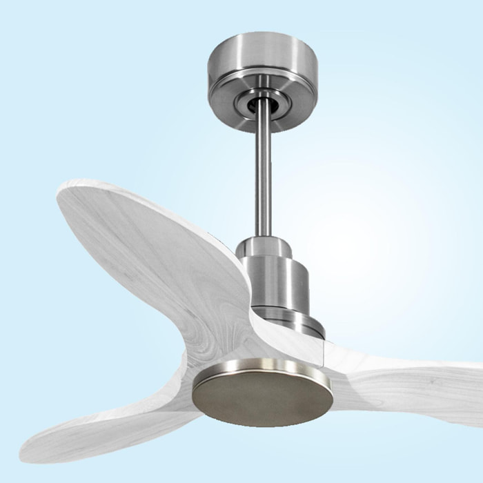 Ventilateur de plafond Réversible  Thermostat Wifi Moteur à courant continu Toits en pente Télécommande Hypersilence Mémoire Shopify Vendible (AUTOMATIQUE)