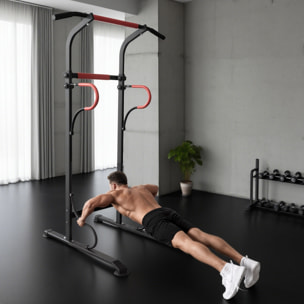 Barra de Dominadas Altura Regulable, Estación de Fondos Resistente para Gimnasio en Casa, Máquina Dominadas Multifuncional, para Entrenamiento de Fuerza