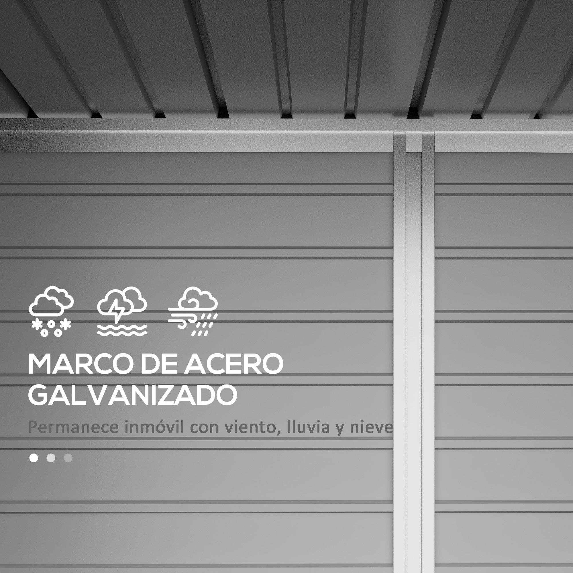 Caseta de Jardín Exterior 2,7m² 249x121x183 cm Cobertizo de Jardín Exterior con Doble Puerta 2 Ventilaciones y Pestillo Cobertizo para Terraza Patio Verde