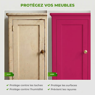 Rouleau adhésif décoratif Vinyle au Mètre - Fushia - Sticker Lavable Imperméable Mur Cuisine Meubles