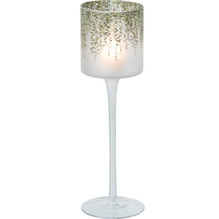 J-Line photophore sur base - verre - vert foncé/transparent - large