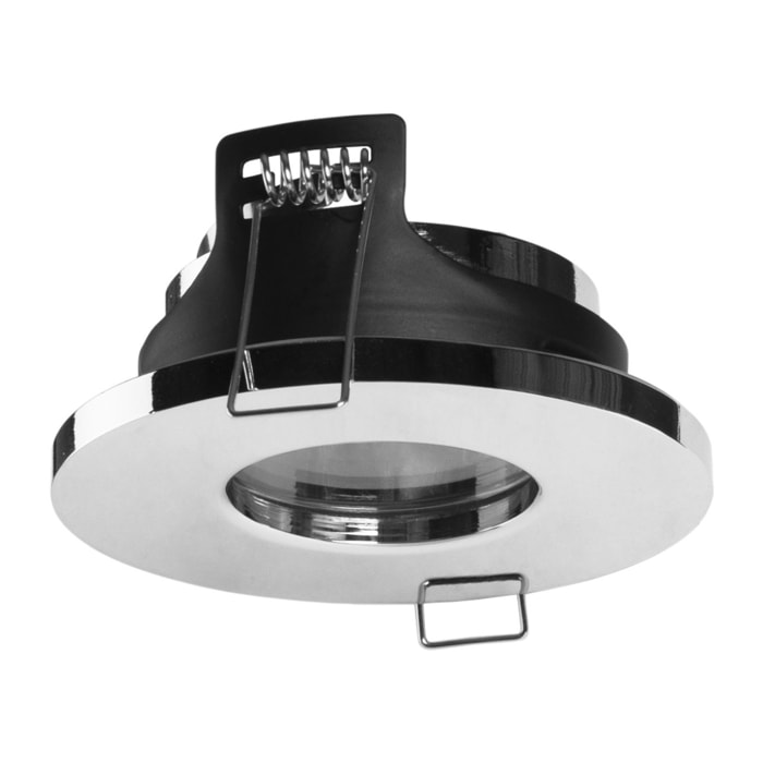 Forlight Rame - Downlight Empotrable de Techo de 85mm de Diámetro para Bombilla GU10 en Cromo