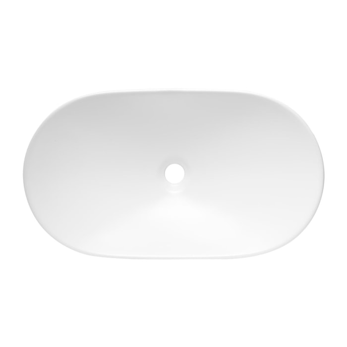 Infinitio Vasque à poser 61,5 x 36 x 15,5 cm, sans trop-plein, Blanc mat (SATINF61536M)