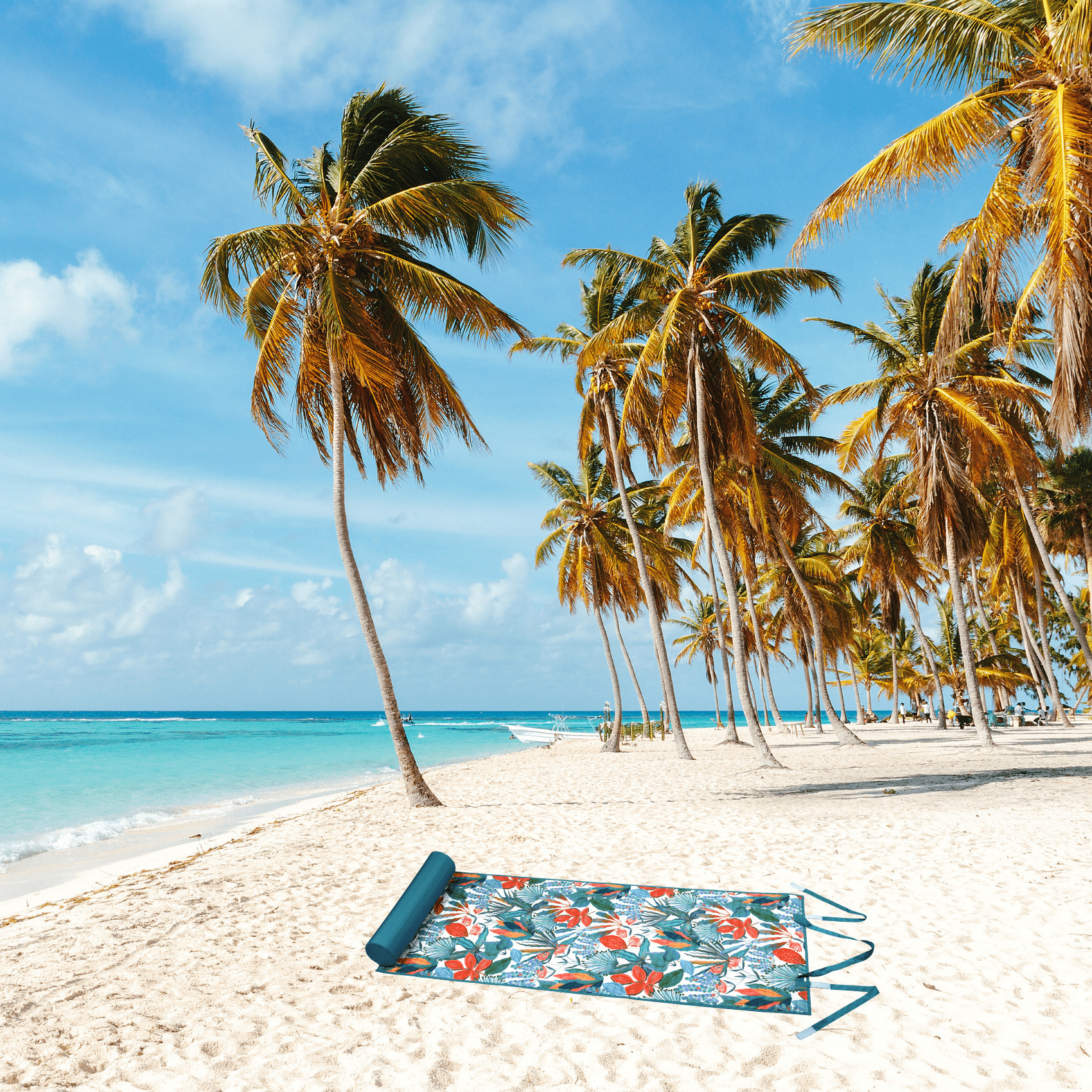 Matelas extérieur de plage à motif exotique - Vert