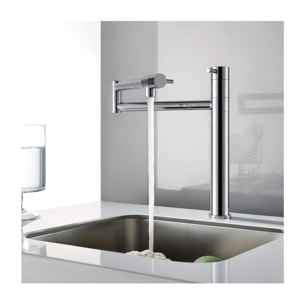 PAINI Mitigeur cuisine Cox Rodeo articulé Bec haut chrome douchette extractible