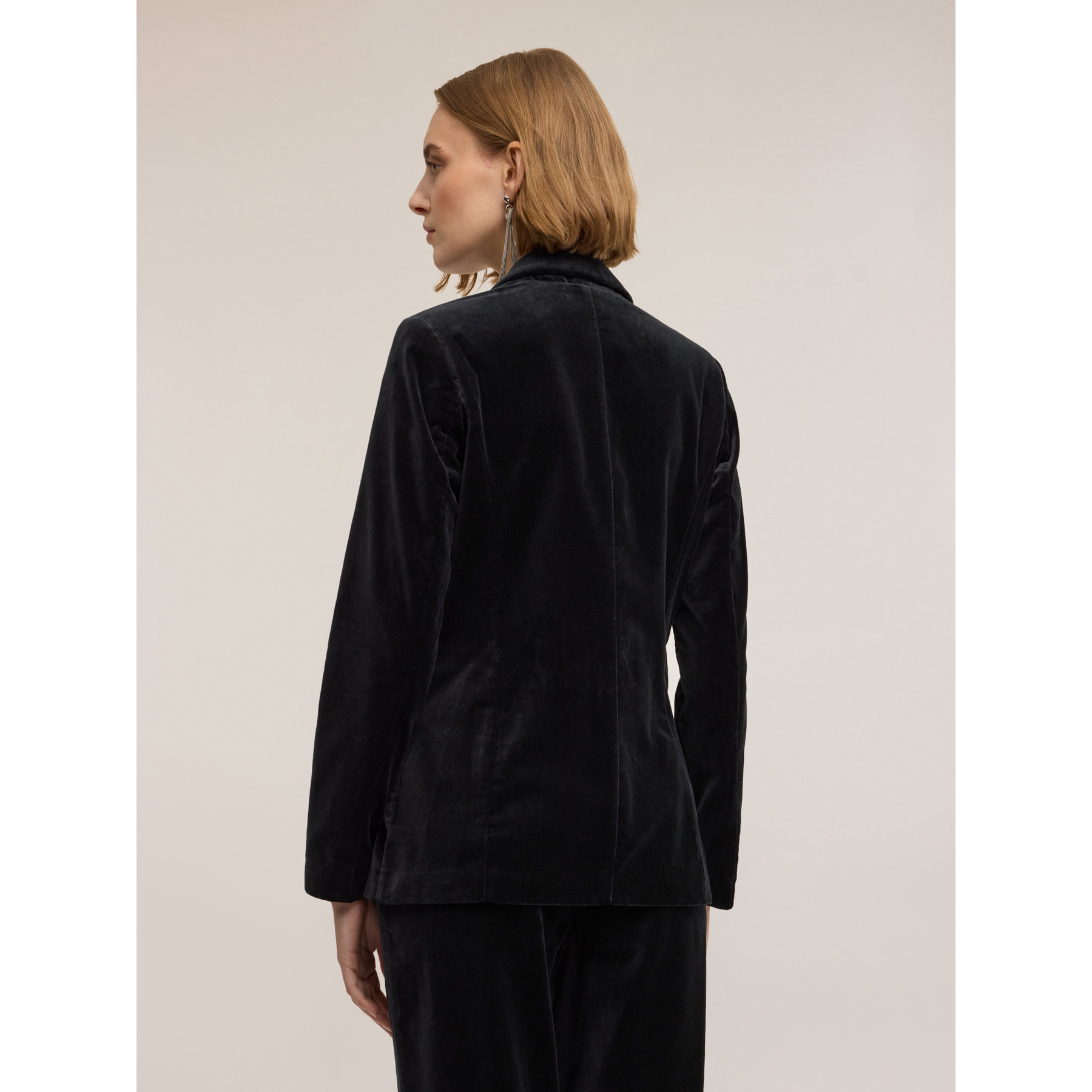 Motivi - Blazer monopetto in velluto - Nero