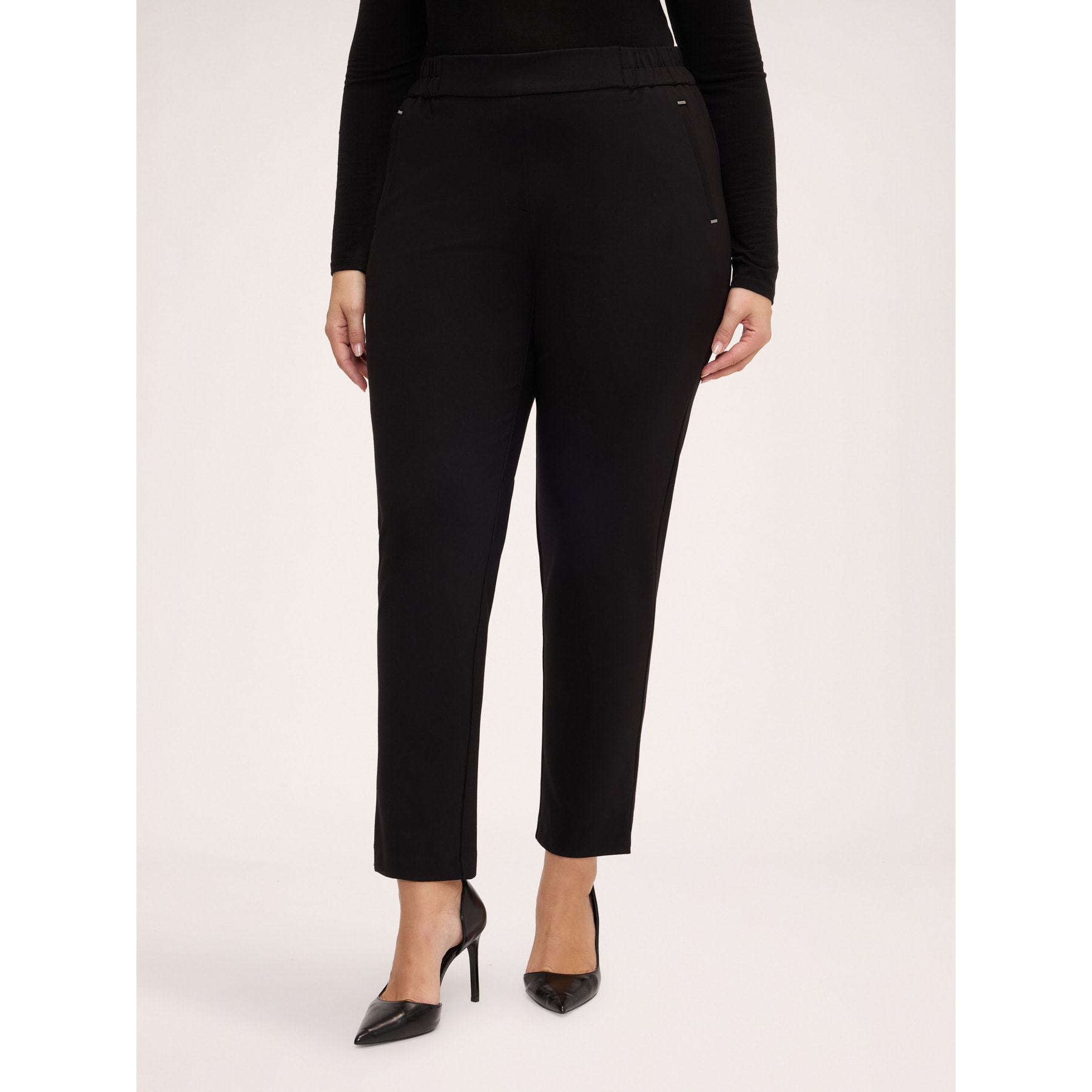 Fiorella Rubino - Pantaloni Joggers in Punto Milano - Nero