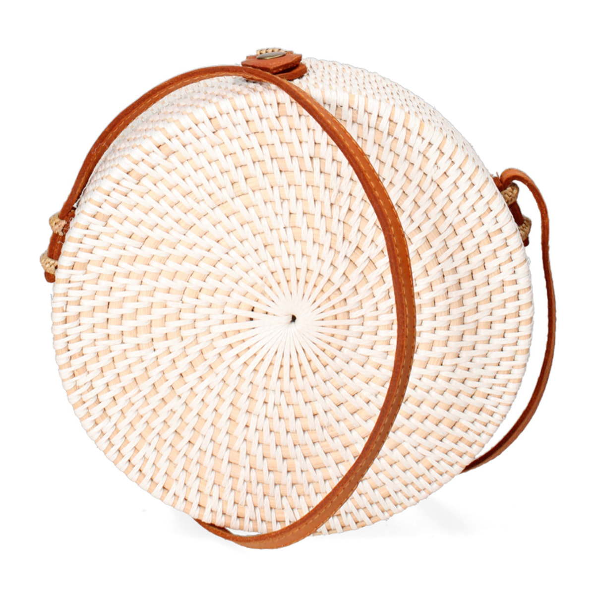 Borsa a tracolla da Donna Jessica in Paglia Intrecciata a mano Prodotto Vegano 20x20x10 cm