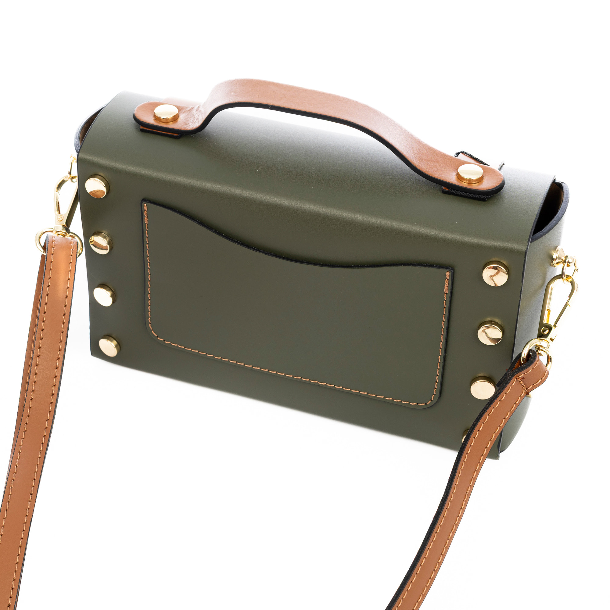 Bernareggio Bolso bandolera Mujer. Piel auténtica Ruga.