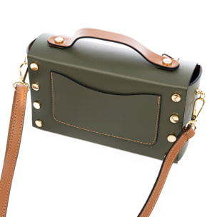 Bernareggio Bolso bandolera Mujer. Piel auténtica Ruga.