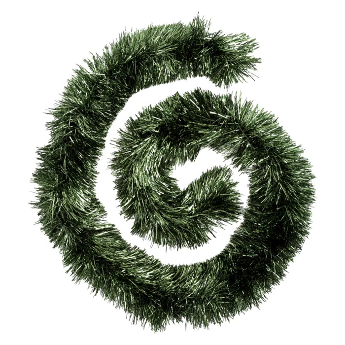Guirlande de noël "Boa" brin fin olive 150x8x2m