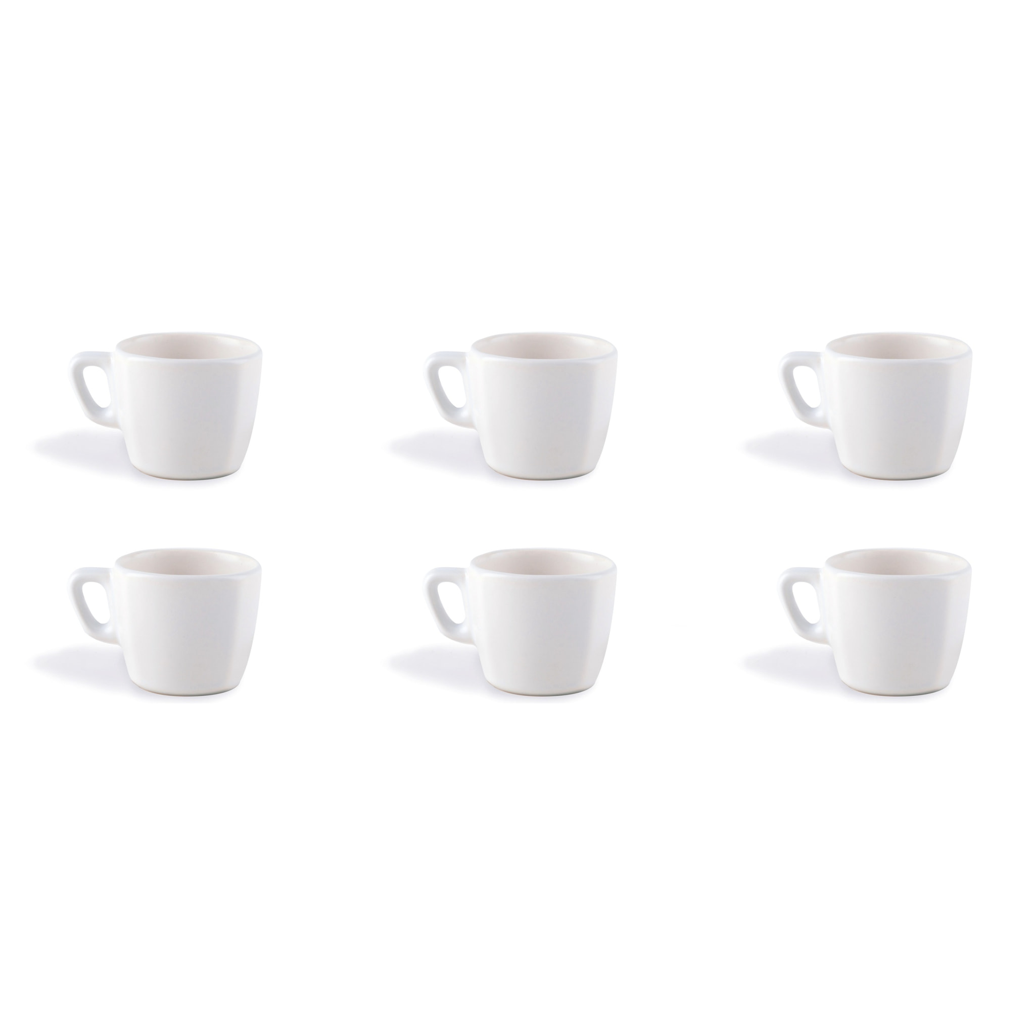 Set 6 Tazzine Caffè Excelsa – Eclipse, Stoneware Bianco
