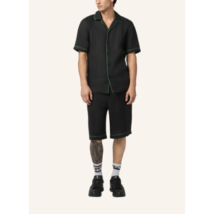 PHILIPP PLEIN Linen Bowling Shirt Plein Tennis