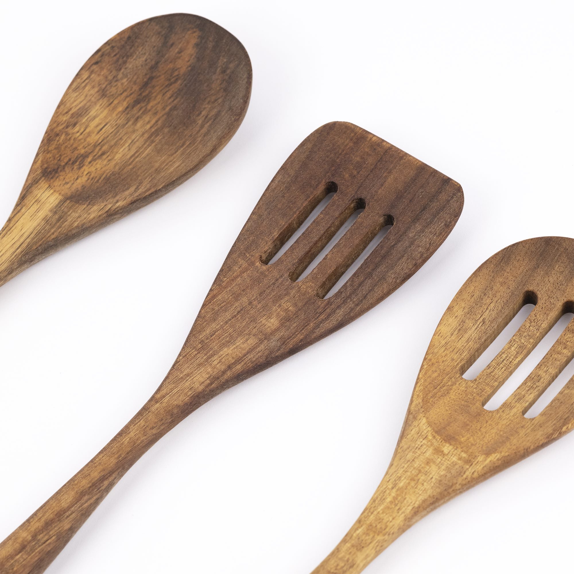 Set de 3 utensilios de cocina 100% madera de acacia scalpers home