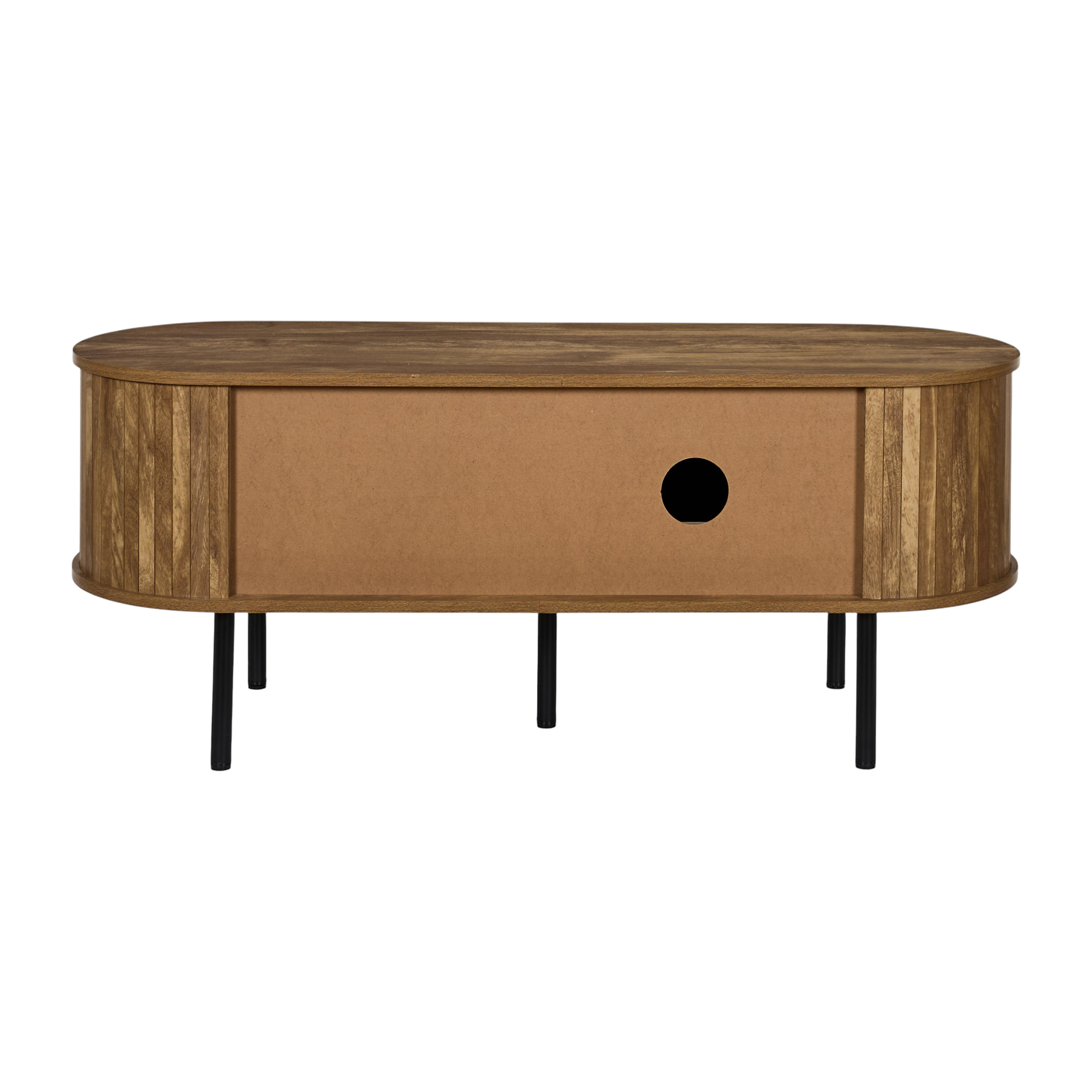 Meuble TV - HOME DECO FACTORY - Héritage - Étagère - Placard - Marron et Noir