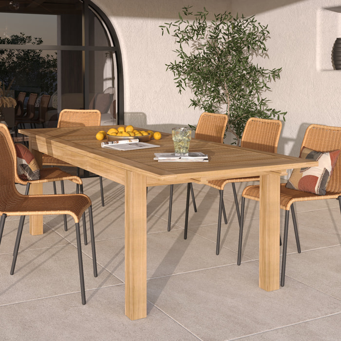 Table de jardin extensible 180/240cm en teck - Nido