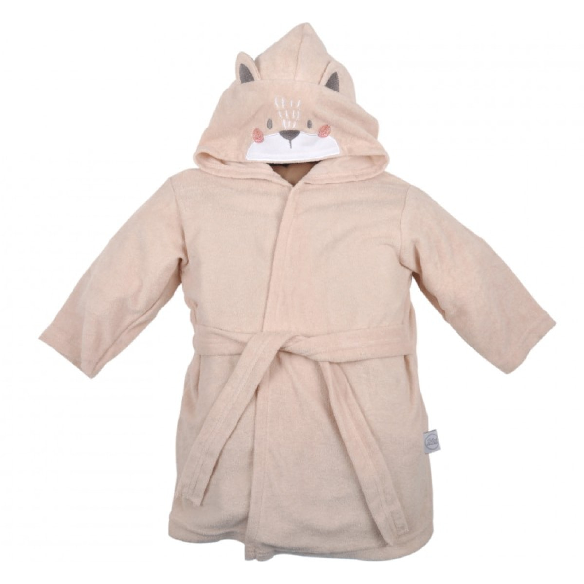 Peignoir à capuche petit renard - Taupe