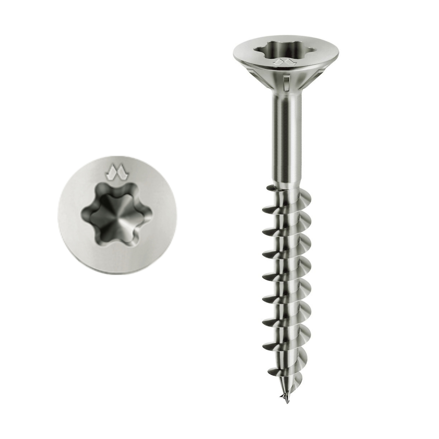 Vis à bois MUSTAD Panelvit - Torx - Ø6x140 mm - Filetage partiel fraisante - Boite de 100 - PFACXP601400C8C