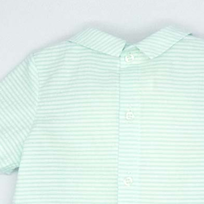 CAMISA CON CUELLO RAYAS AZUL Y BLANCO
