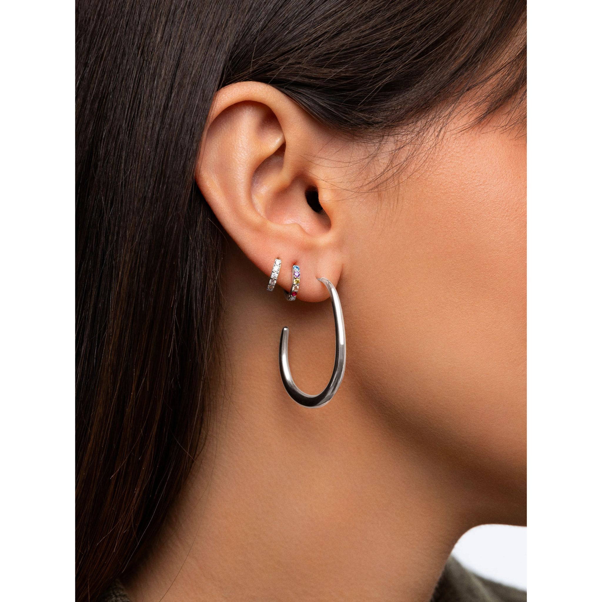 Orecchino Singolo Cleo M Colors in Argento