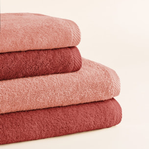 Set 2 toallas ducha + 2 toallas lavabo terracota-salmon serenity
