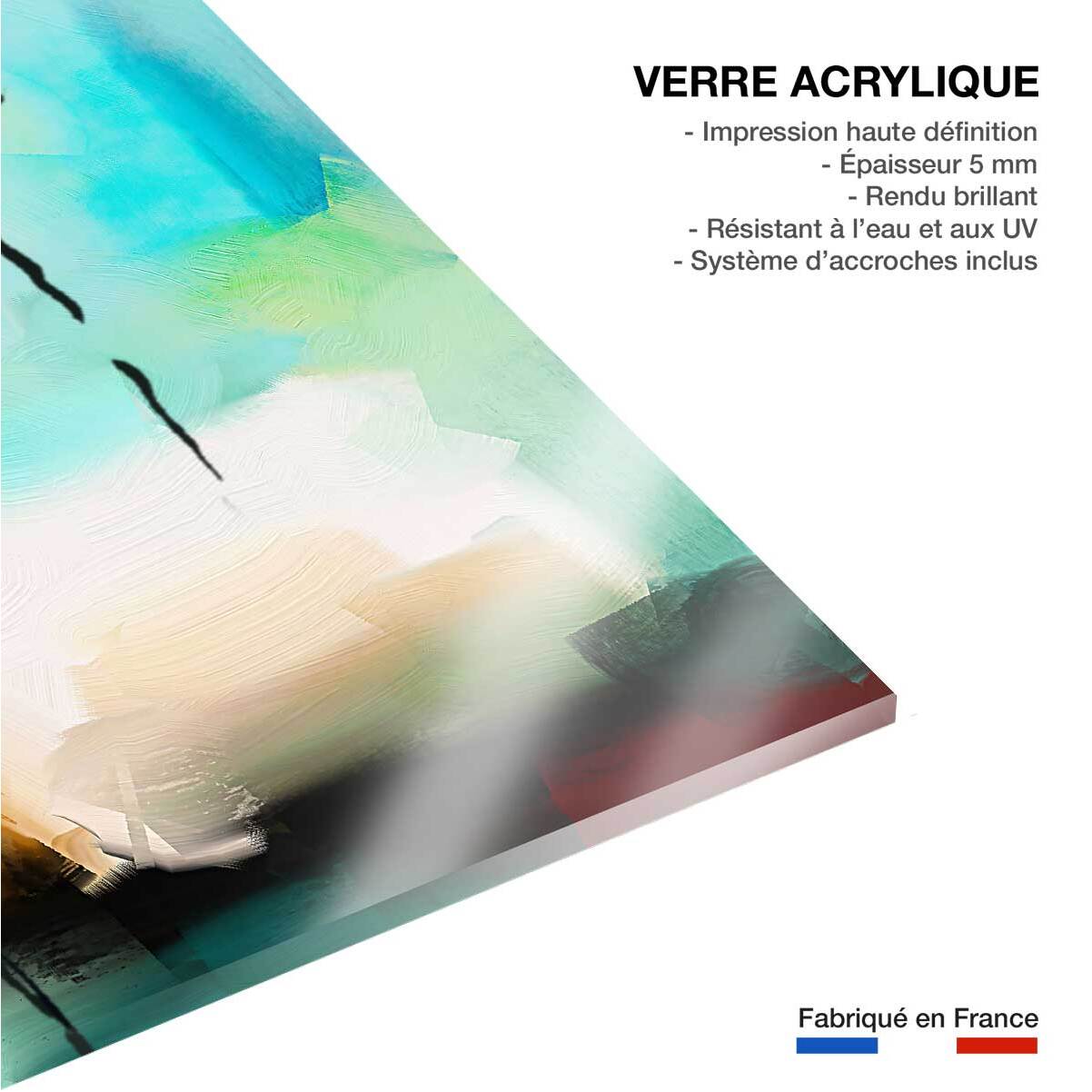 Tableau abstrait fleur Tableau plexiglas