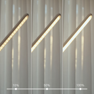 Forlight Page Lámpara Flexo de Escritorio LED con Batería Luz Neutra de Intensidad Regulable. Flexo para Escritorio Blanco