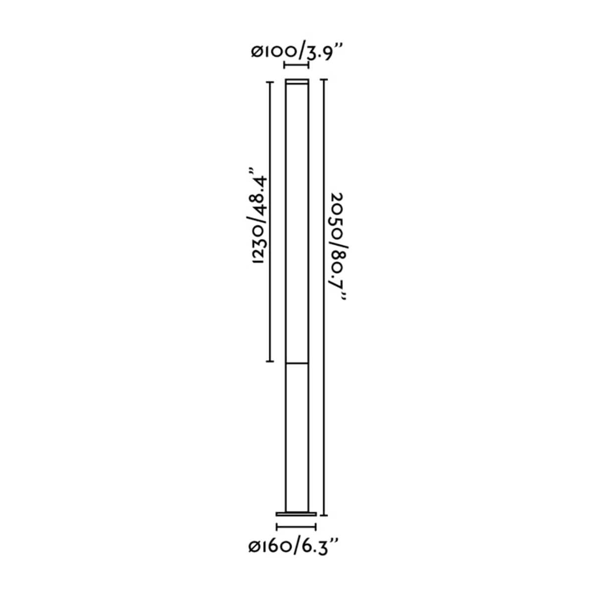 TURA 2050 Balise gris foncé