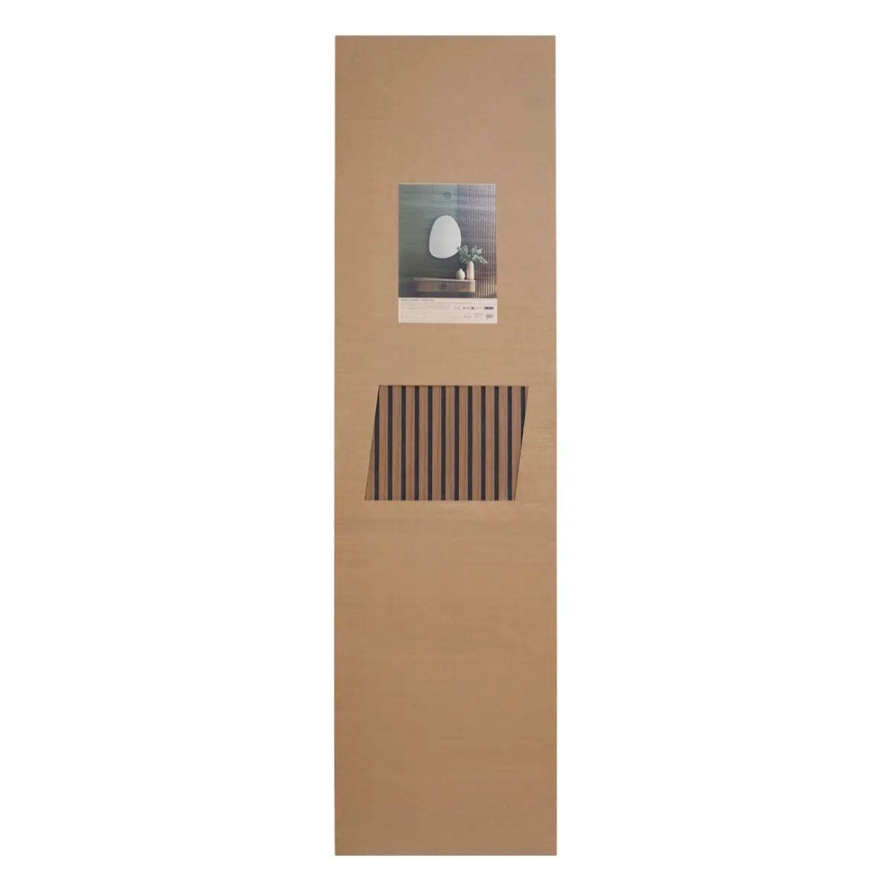 Panneau décoratif mural Colva bois foncé 240x60cm