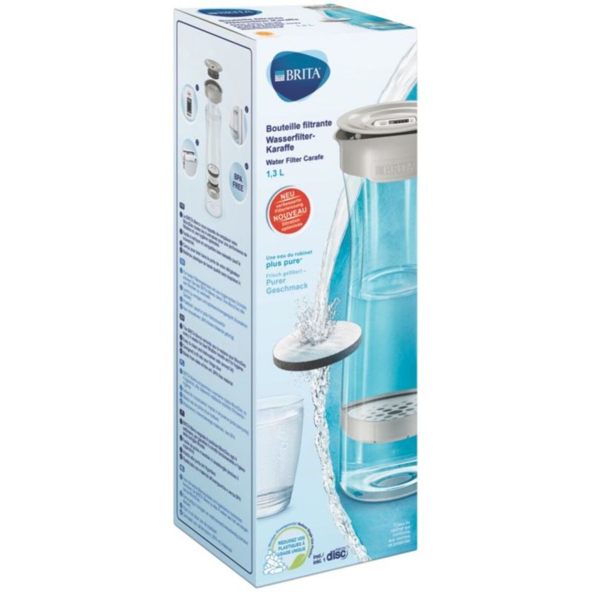 Bouteille BRITA FILL&SERVE MIND gris pastel