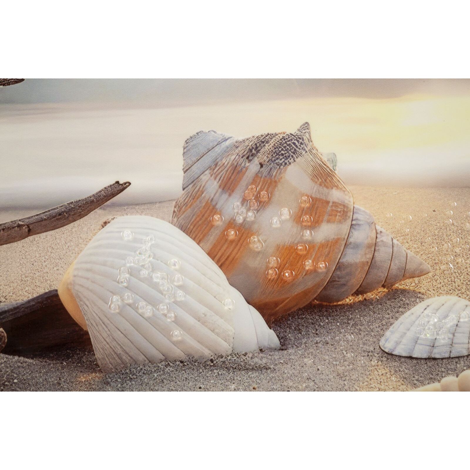 STAMPA DIPINTA SU TELA LACCATA BEACH C/CORNICE -B- CM 152X4X52