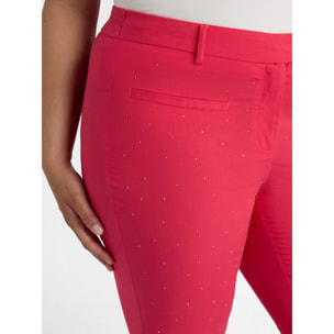 Fiorella Rubino - Pantalones con pequeños pedrería - Rojo