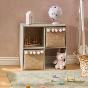 Étagère Mix'n modul Enfant 4 Cases Vert 63,6x30x63,6 cm