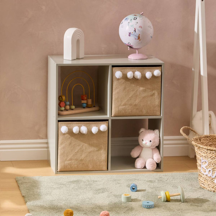 Étagère Mix'n modul Enfant 4 Cases Vert 63,6x30x63,6 cm
