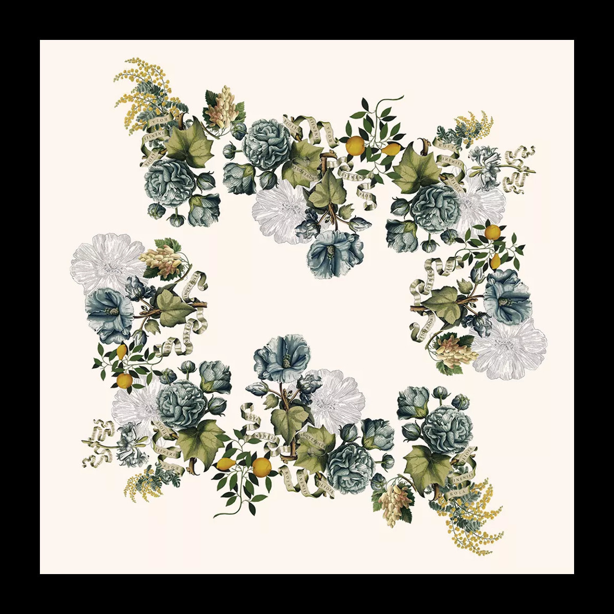 Nappe lin & coton lavé 190 g/m² imprimé multicolore Giardino naturel