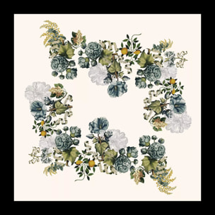 Nappe lin & coton lavé 190 g/m² imprimé multicolore Giardino naturel