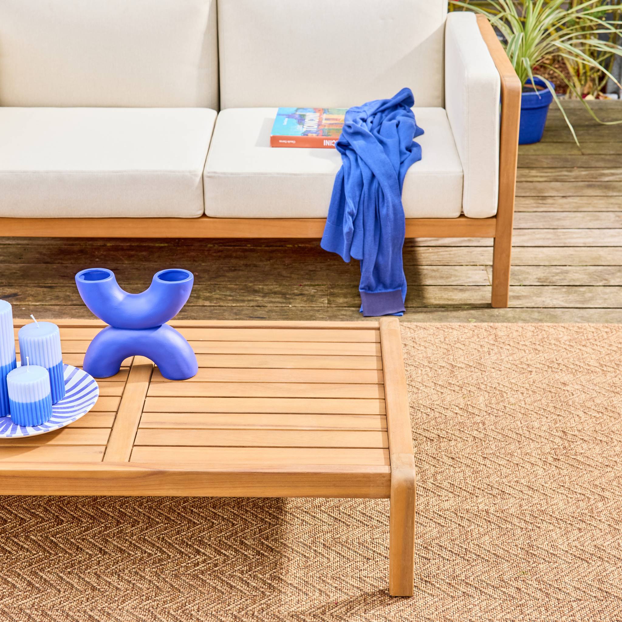 Salon de jardin bois d'acacia 4 places ORUNI