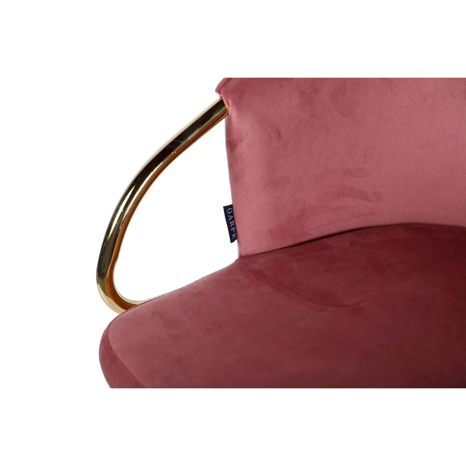 Silla Giratoria Velvet Beige-rosa 55x58x77 Cm