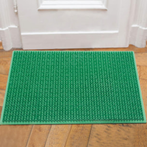 Paillasson NOVUS Vert 40x60 en polyamide doux et soyeux