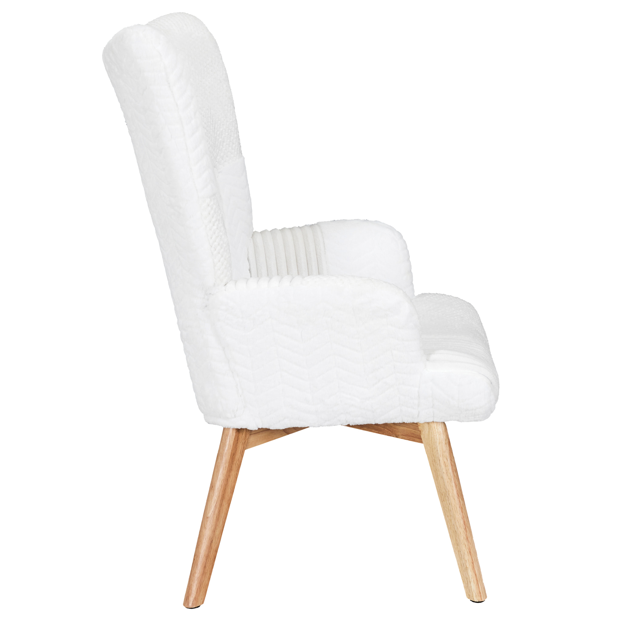 Fauteuil Helsinki Patchwork Blanc
