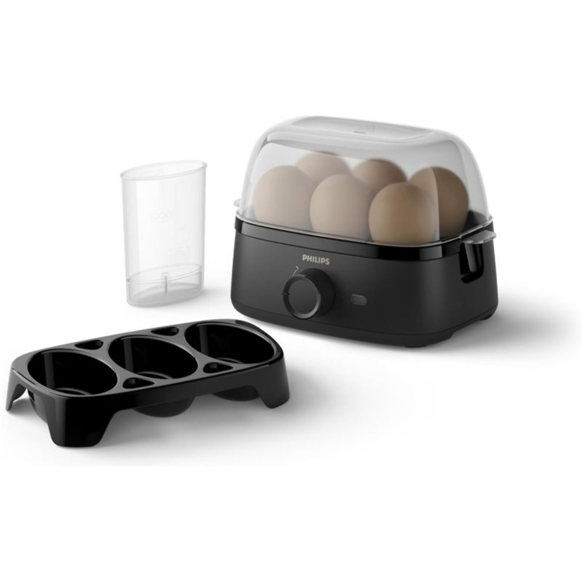 Cuiseur à oeufs PHILIPS HD9137/90 Egg cooker Série 3000 Noir, x6 oeufs