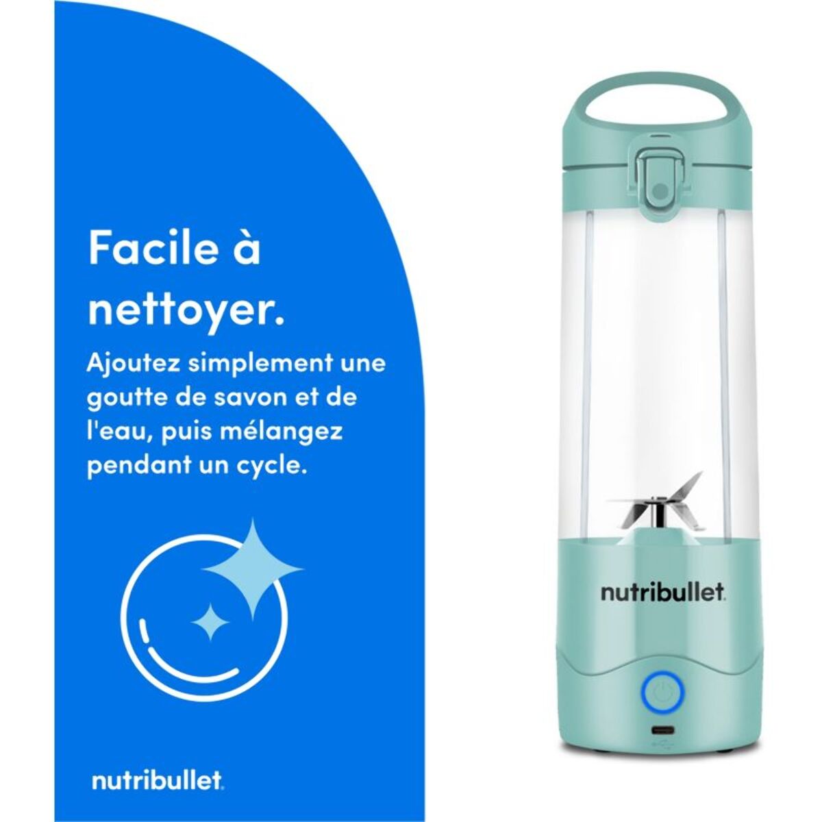Blender NUTRIBULLET portable NBP003LBL vert sauge