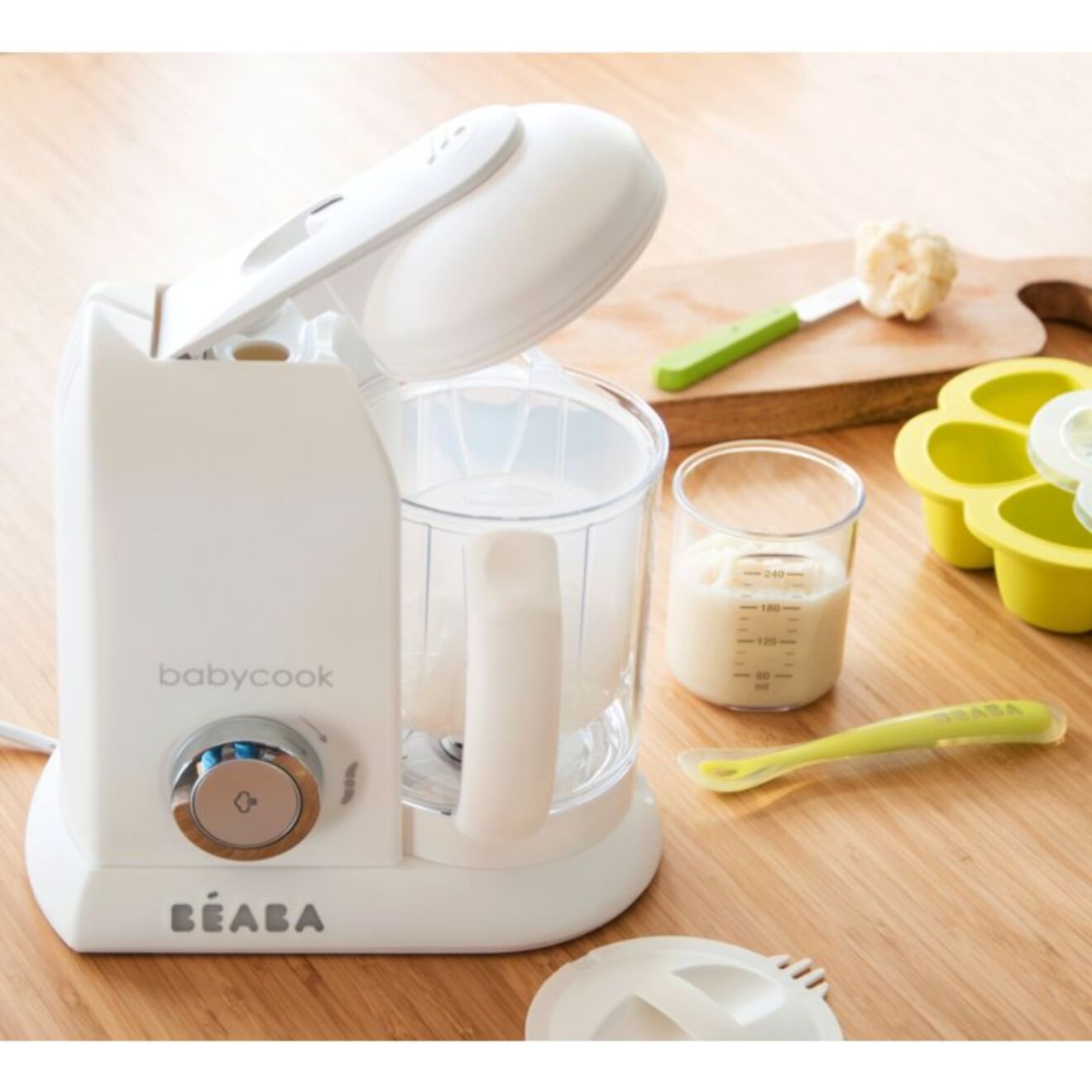 Mixeur Cuiseur Bébé BEABA Babycook solo white/silver
