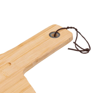 Planche à découper pizza avec roulette bambou 37cm