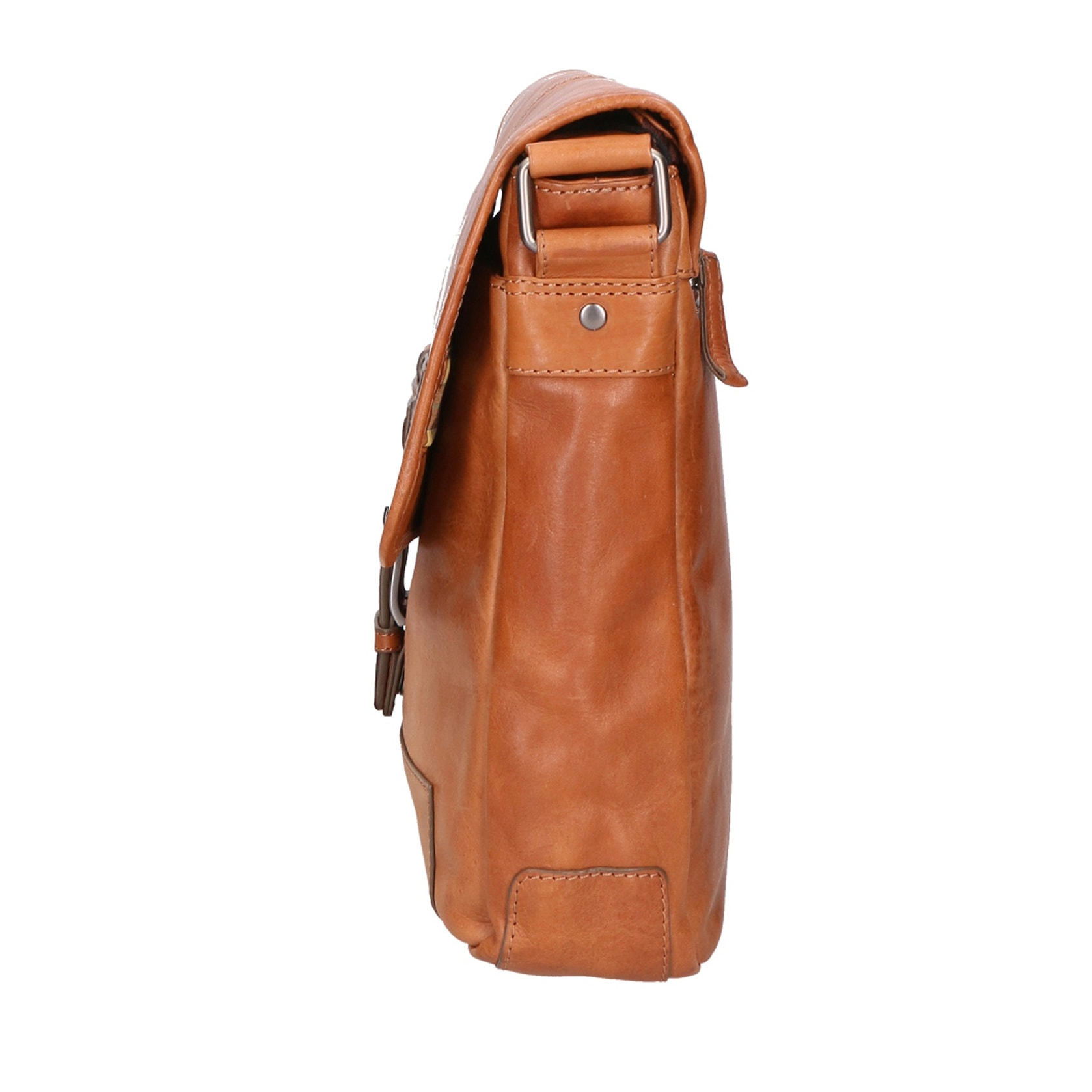 Borsa a tracolla unisex vera pelle - Modello False - 100% pelle - 26.5 x 26.5 x 7.0 cm